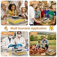 Vista 7 de Incubadora para incubar huevos: capacidad de 48 huevos, girador automático de huevos 2026 y sistema de control de humedad de precisión automática