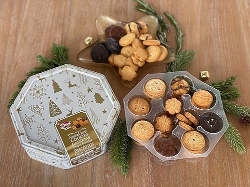 Miniatura 2 de DUX Galletas de Navidad en lata octogonal de 9.17 onzas (paquete de 3), surtido de galletas en una lata decorativa para regalar o exhibir, sabores