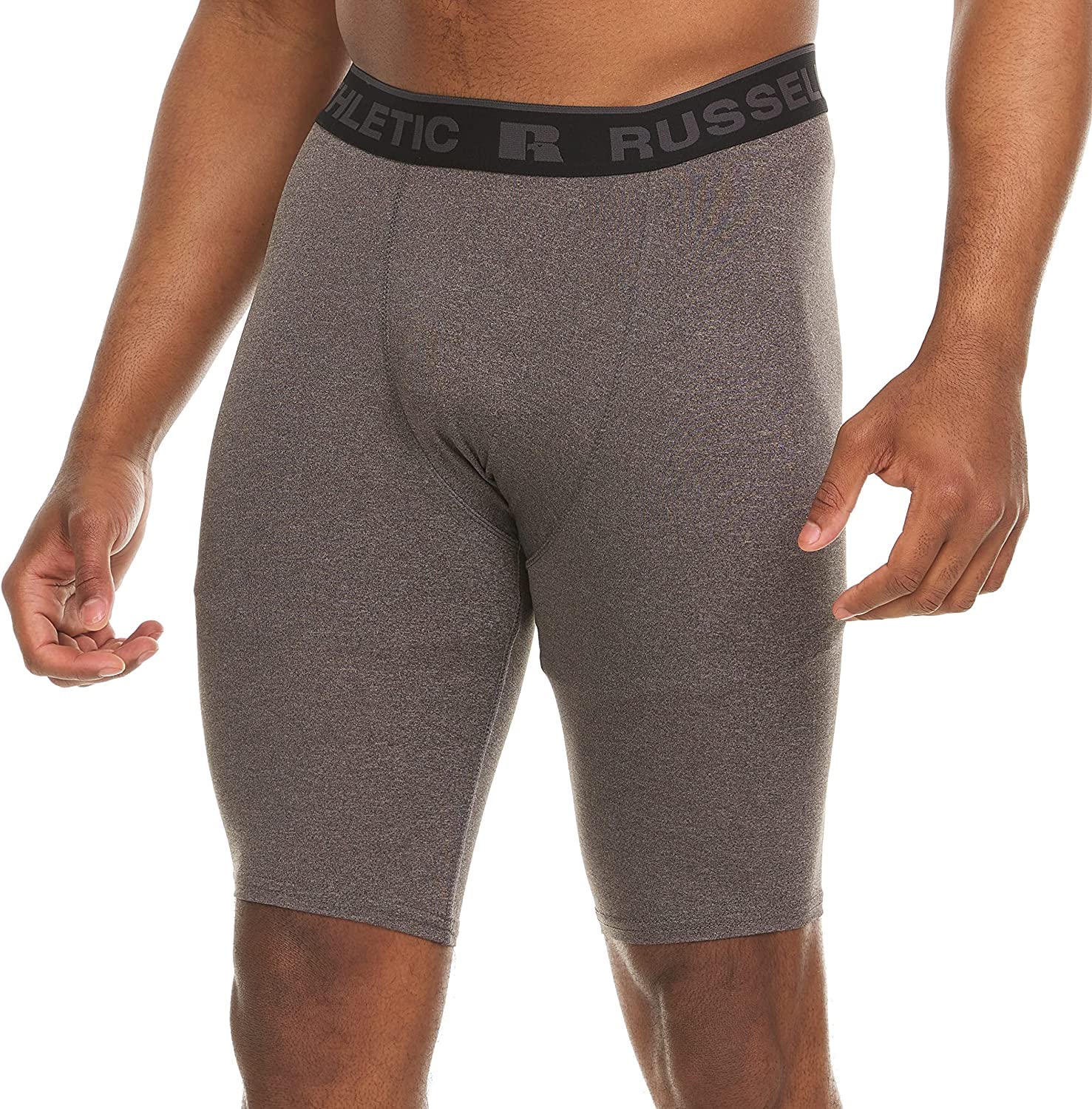 mens Russell Athletic Mens Dri-power 9 Inch Compression Short