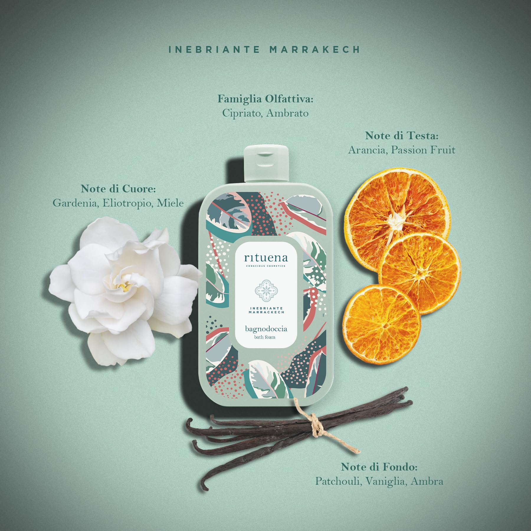 RITUENA | Inebriante Marrakech, Confezione Regalo, Docciaschiuma 400ml + Crema Corpo 200ml in Elegante Scatola in Latta, Esotica e Idratante