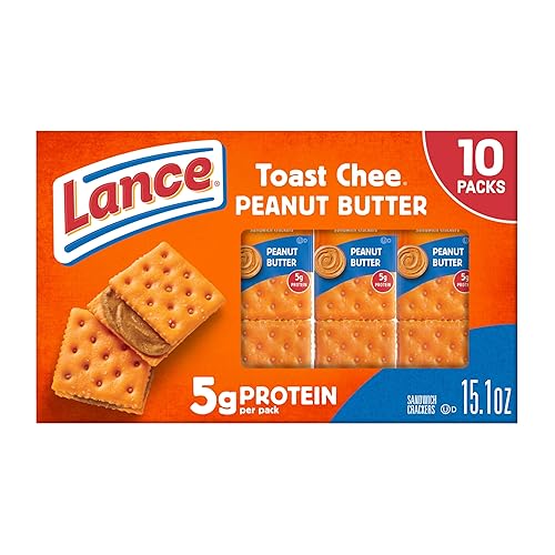 Miniatura 25 de Galletas de sándwich Lance, mantequilla de maní Nekot, 10 paquetes envueltos individualmente, 6 galletas cada uno