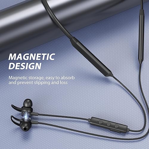 Miniatura 2 de Auriculares Bluetooth G5 con banda para el cuello, con micrófono inalámbrico, auriculares de graves profundos de alta fidelidad, auriculares