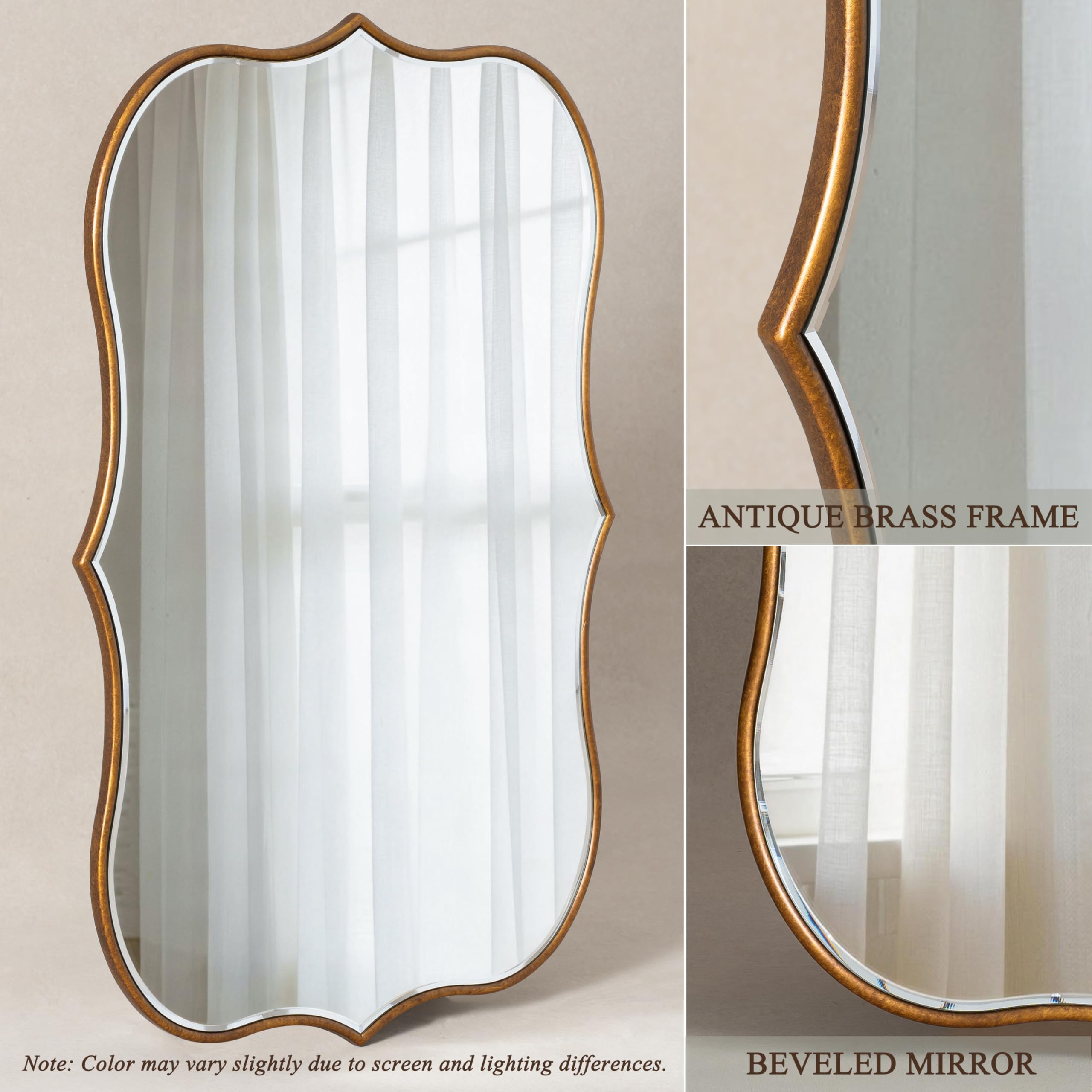 SHYFOY Specchi in oro antico per la decorazione della parete, grande specchio decorativo della parete