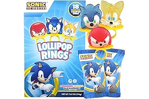 Sonic the Hedgehog Individually Wrapped Lollipop Rings: Sweet Party Favors for Speedy Celebrations