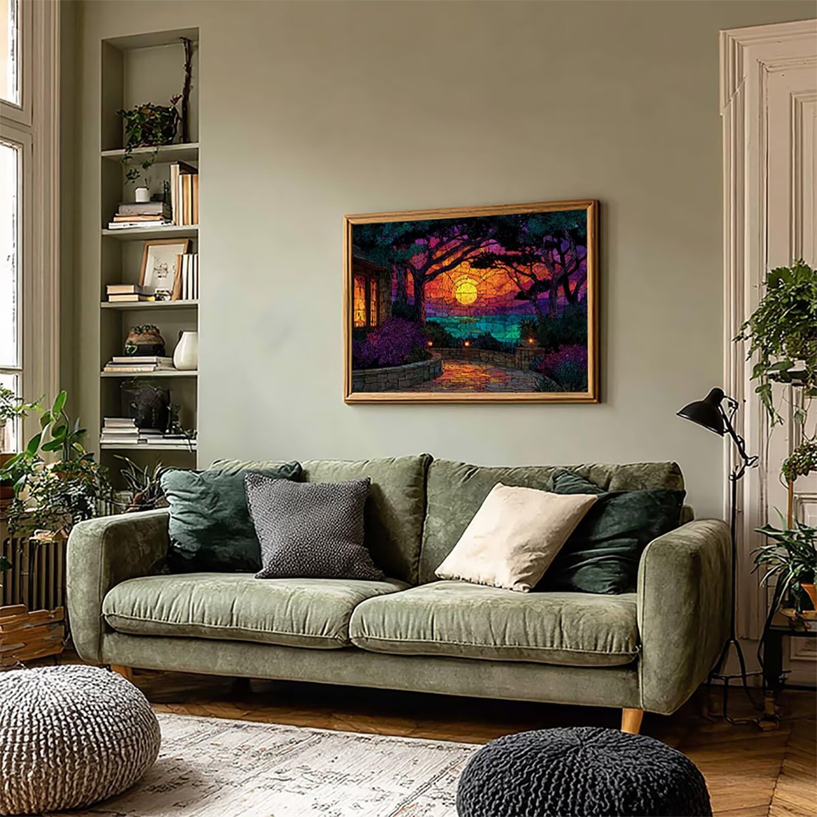 Abstrakcyjne drewniane puzzle 4000 sztuk, puzzle dla dorosłych z pudełkiem 141 x 87 cm, łamigłówki, dla mężczyzn kobiet nastolatek, kreatywne gry logiczne, dekoracja domu, E-7620