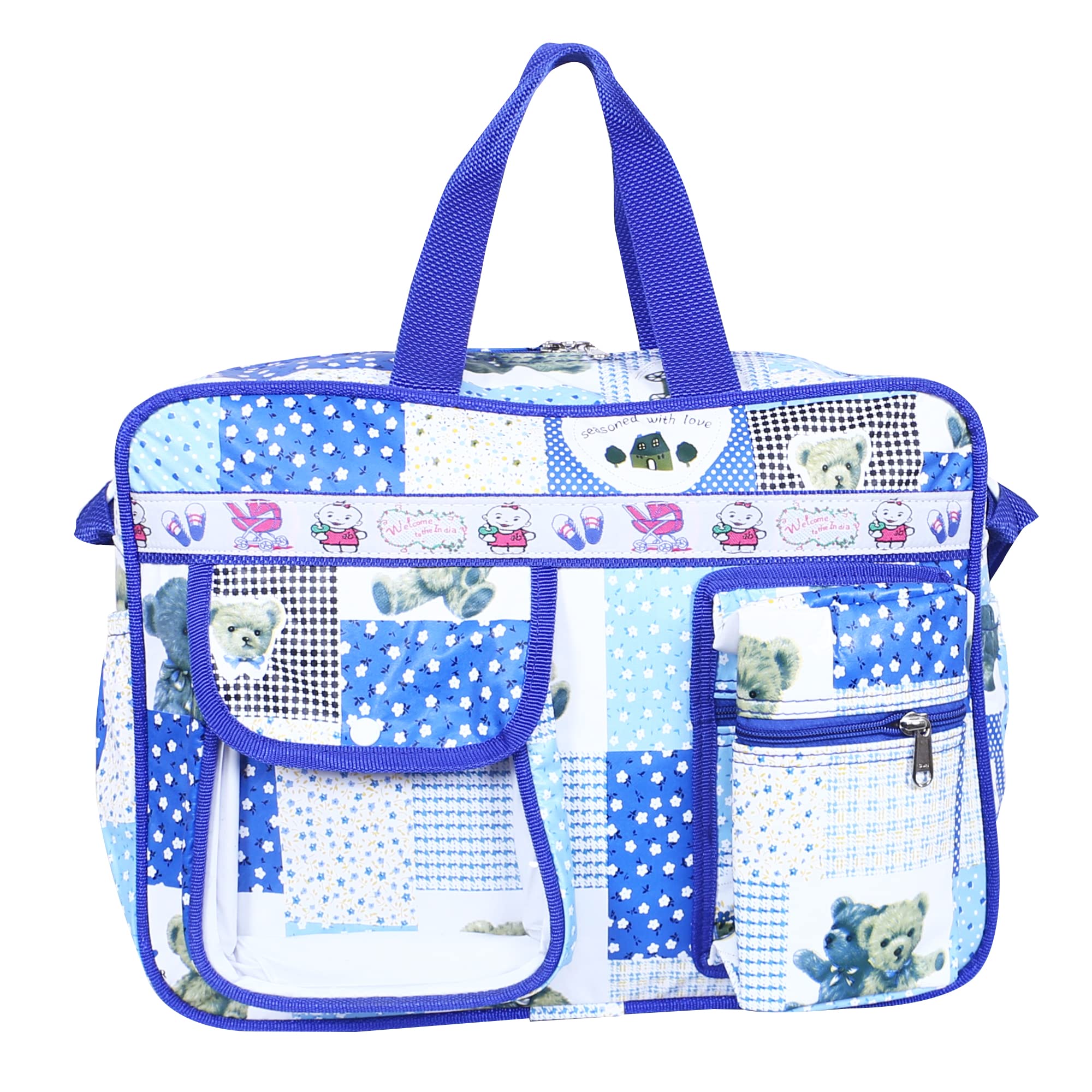 depurika Sharma Clothing Waterproof Diaper Bag/Mother Bags with Two Side Pocket for Carry Baby Milk Bottle (Dark Blue)-picture-9