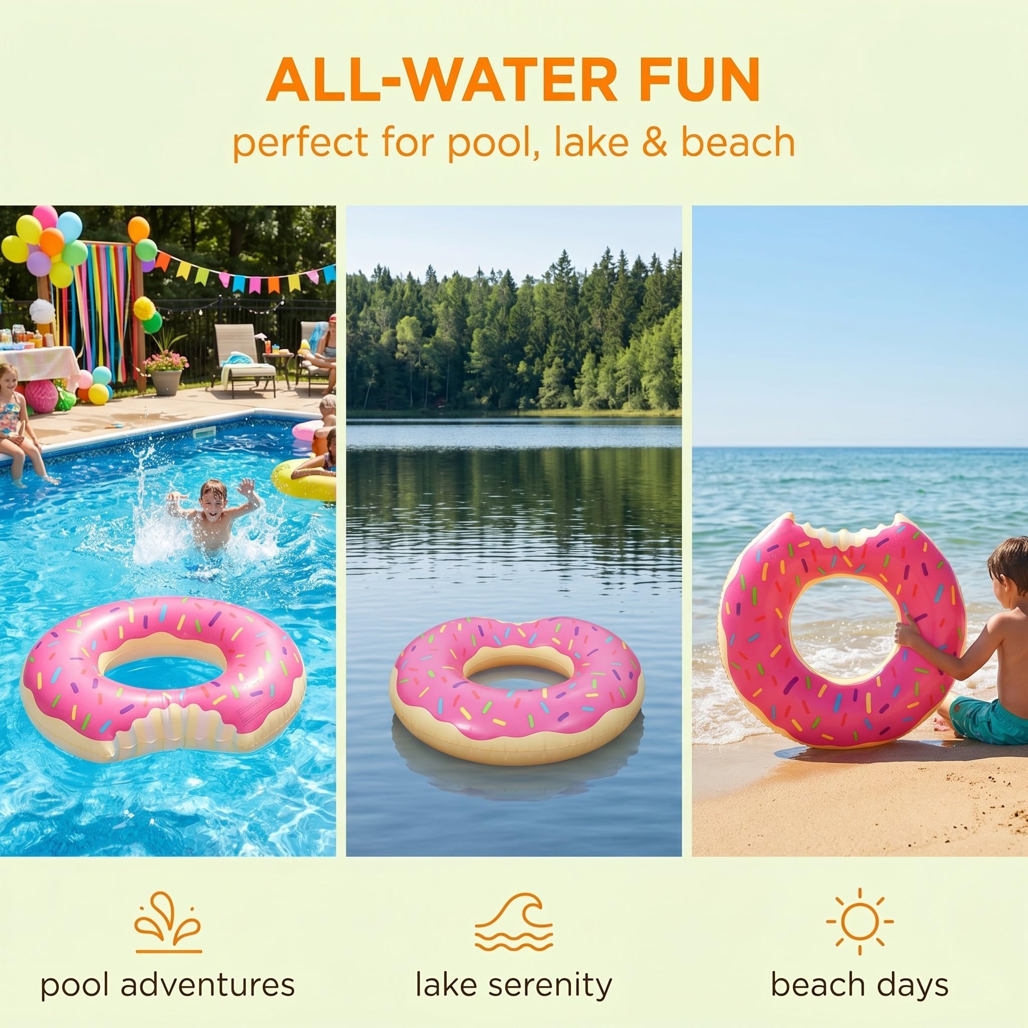 Bouée Pastèque, Anneau de Natation Bouée d'été Eau Jouet bouée Piscine bouée Gonflable bouet Gonflable Piscine Gonflable pour Piscine Bouée de Piscine pour Adultes et Enfants