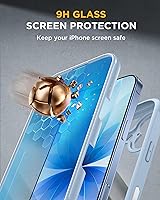 Vista 786 de Miracase Funda magnética para iPhone 14 de 6.1 pulgadas, protector de pantalla de vidrio templado integrado + protector de lente, compatible