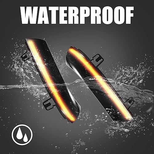 Miniatura 5 de X AUTOHAUX Espejo lateral Indicador de señal de giro dinámico secuencial luz LED para VW Golf 5 GTI Jetta MK5 Passat B6 B5 Eos R32 conejo