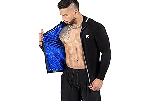 Kewlioo Pro Men's Heat Trapping Sauna Jacket: Enhance Workout Efficiency