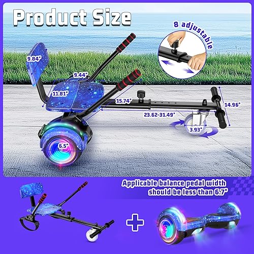 Miniatura 3 de Scooter con accesorio de asiento, scooters para niños,Set azul