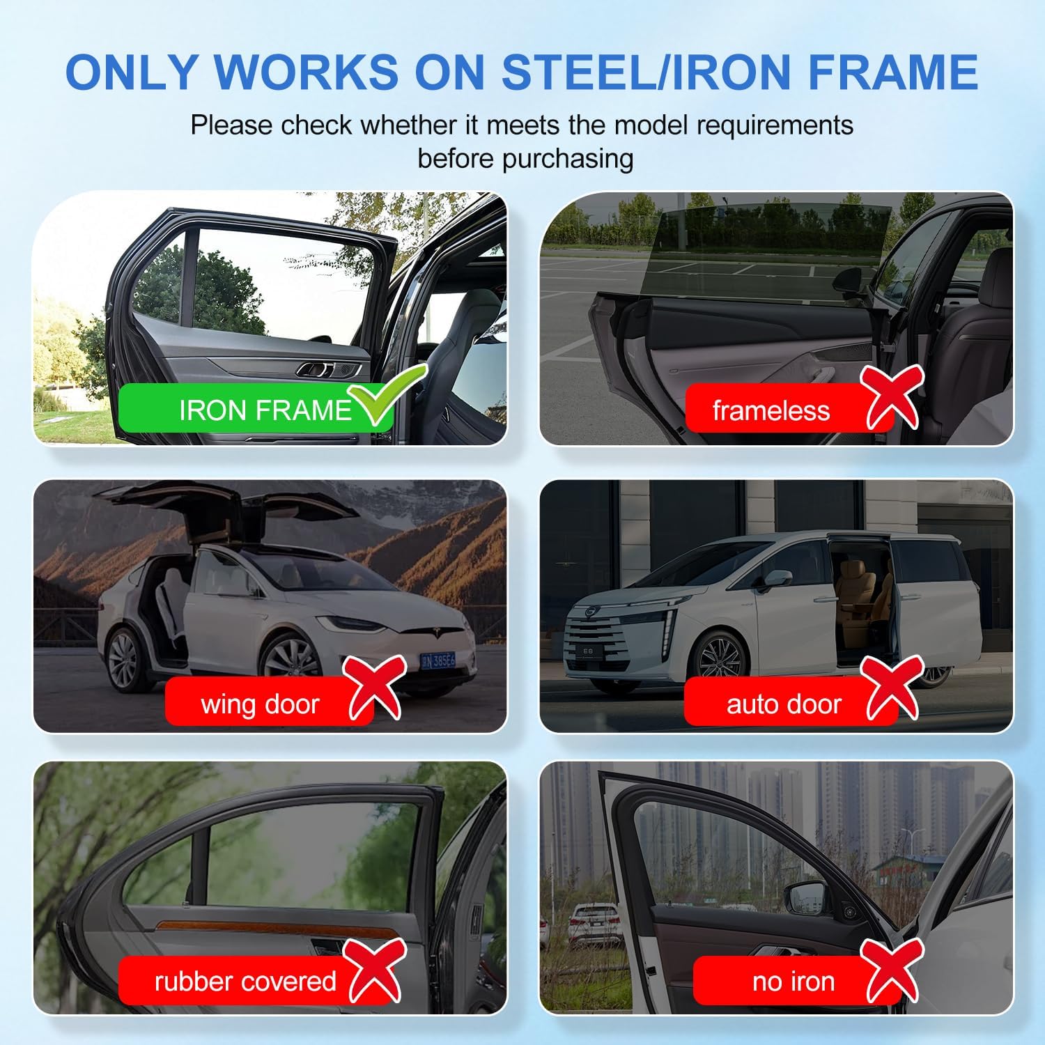 Car Window Shades, [Upgraded] 8 Strong Magnets Magnetic Side Window Sun Shade [2 Pack] - Dual Layer UV Ray Protection Car Sunshade for Baby, Kids & Pets.Animal Alphabet Pattern image 5