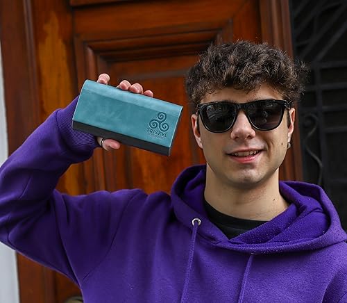 Miniatura 6 de Estuche doble para gafas, carcasa rígida 2 en 1 de almacenamiento para gafas de sol y gafas, funda delgada con cierre magnético