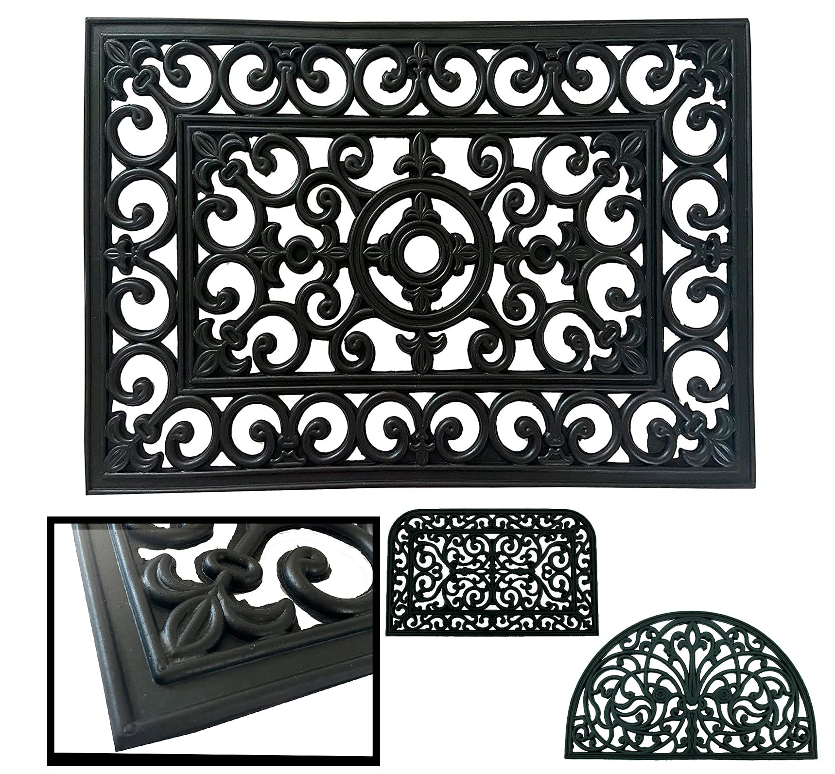 LucaHome - Felpudo Entrada casa Toledo 45x75cm Rectangular Antideslizante | Felpudo Premium, fácil Limpieza | Felpudo Absorbente Acolchado | Felpudo para Exterior e Interior