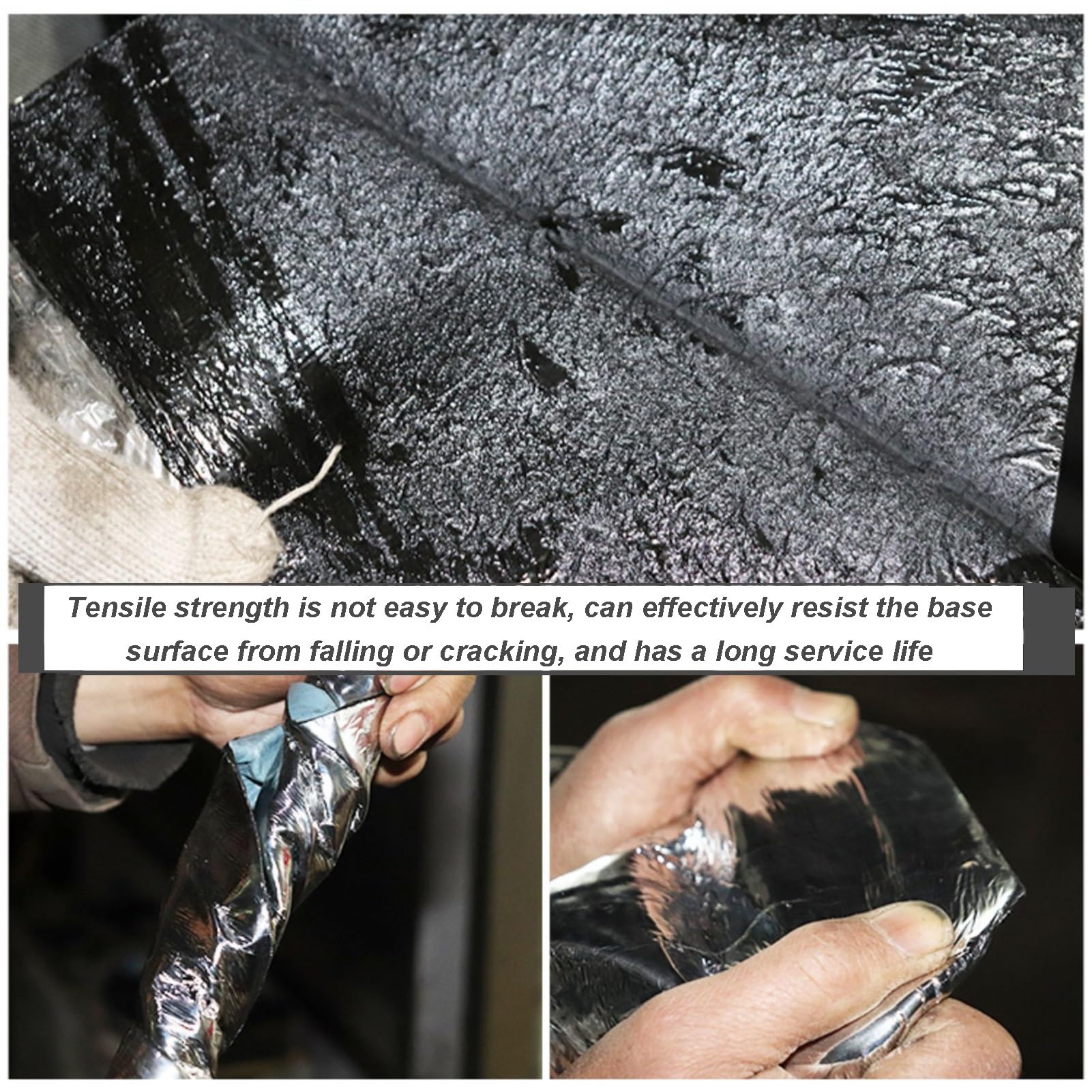 Auto-adhésif Réparation De Toiture Ruban Aluminium, Ruban Bitumineux, Imperméable Isolation Thermique Protection UV Mastic D'étanchéité Rouleau De Sous-couche Pour Murs Sols Greniers(1.5mm-1x10m)
