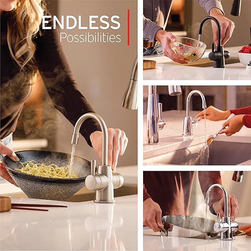 Vista 41 de InSinkErator Tanque de acero inoxidable, sistema H250MBLK-SS HOT250, grifo negro mate de una sola manija con dispensador de agua caliente