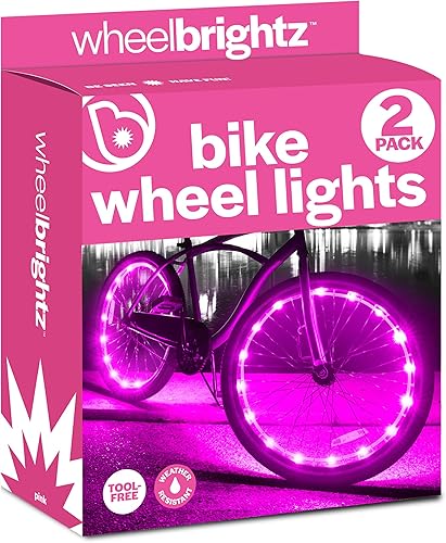 Vista 27 de Wheelbrightz - Luces LED para rueda de bicicleta, brillantes y coloridas - Se adaptan a neumáticos delanteros o traseros - Tubo resistente a la Verde