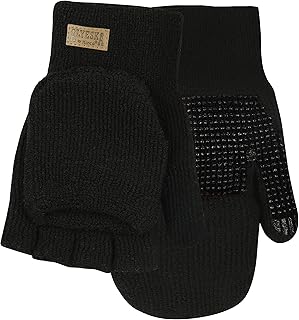 Kinco Aleska Ragg Wool Glove Mitts for Women (Black, One Size)