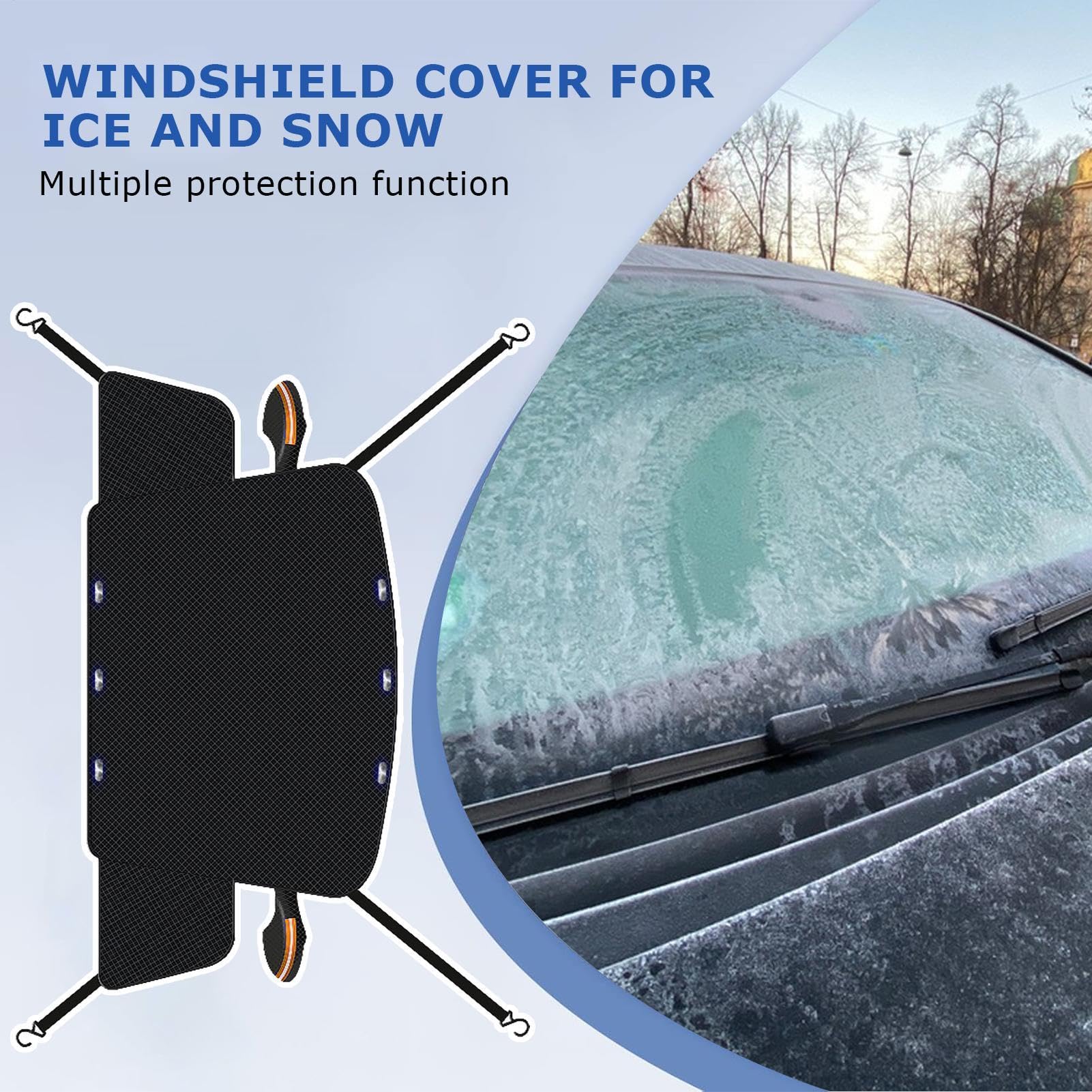 Windschutzscheibenabdeckungen für den Winter, Windschutzscheibenabdeckung für und Schnee, Frostschutz, wetterfeste Windschutzscheibenabdeckung, CO-Abdeckungen