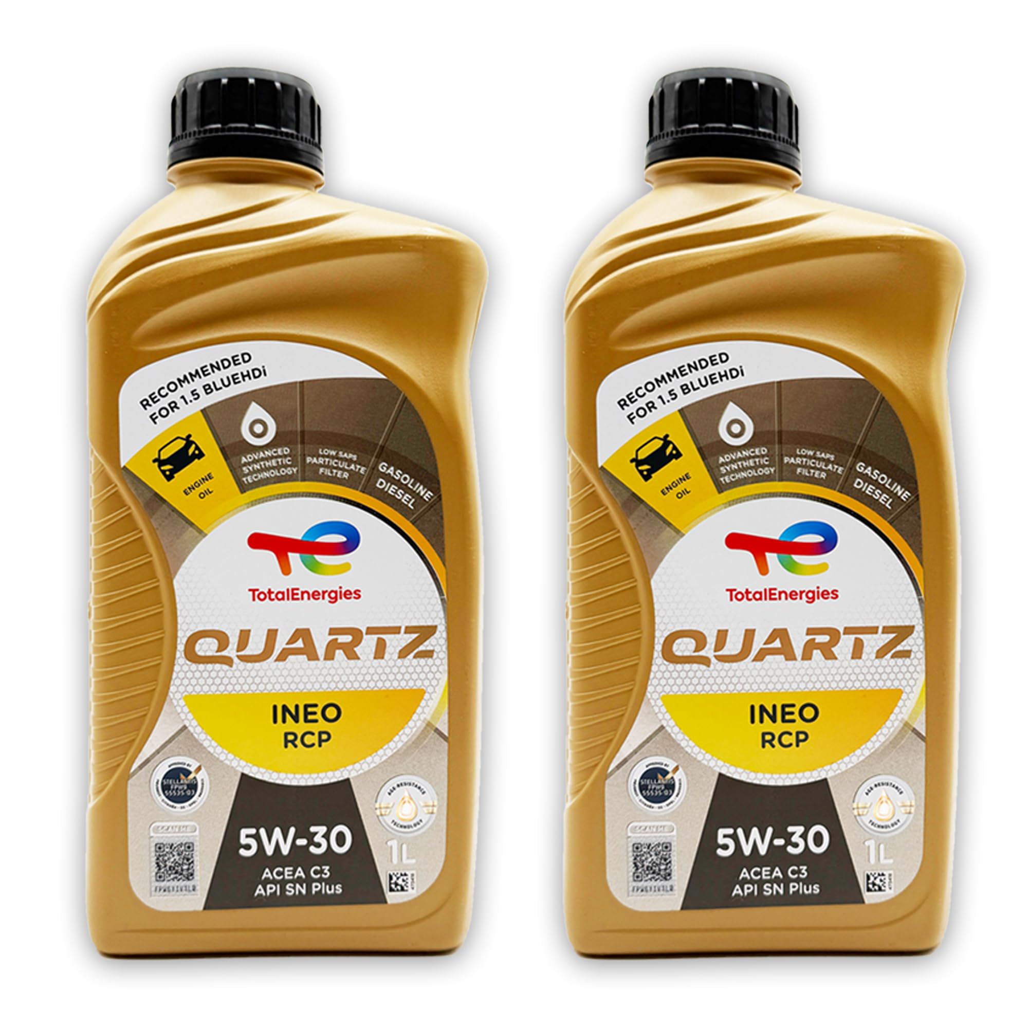 Total Quartz Ineo RCP 5W-30 | 3 L | kompatibel mit Stellantis FPW9.55535/03 | PSA B71 2290 | 3 Liter | mit Trichter |