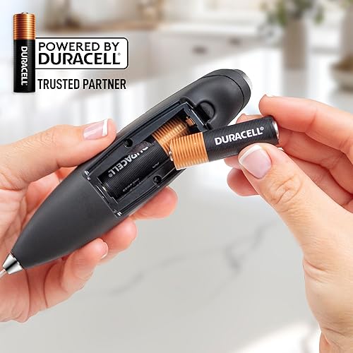 Vista 245 de Zulay Kitchen - Espumador de leche de mano con pilas AA Duracell: batidora de bebidas resistente para café, latte, capuchino y más, color aurora