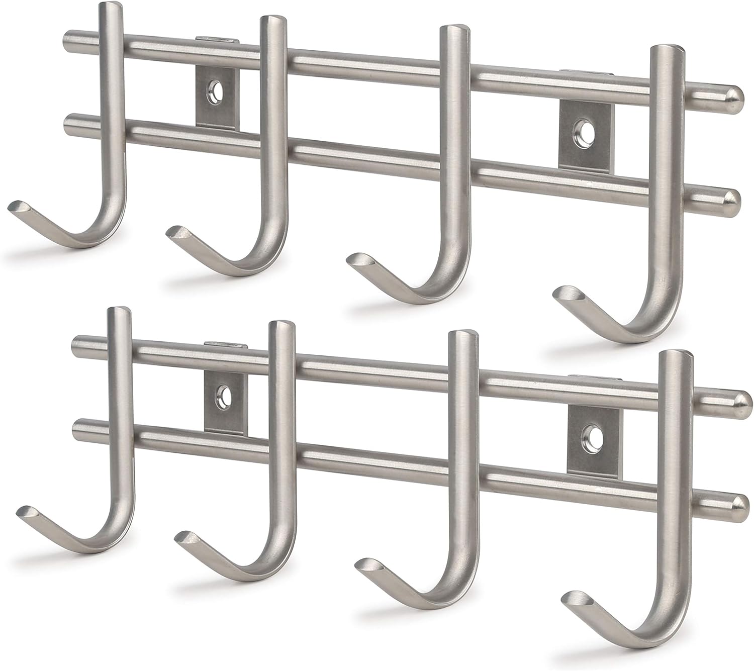 WEBI Coat Rack Wall Mounted,4 J Hooks for Hanging Coats