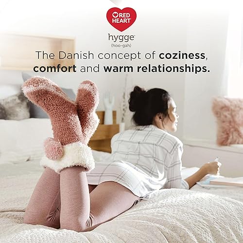 Miniatura 4 de Red Heart Hygge Yarn, paquete de 3 (8 onzas), perla 3 unidades