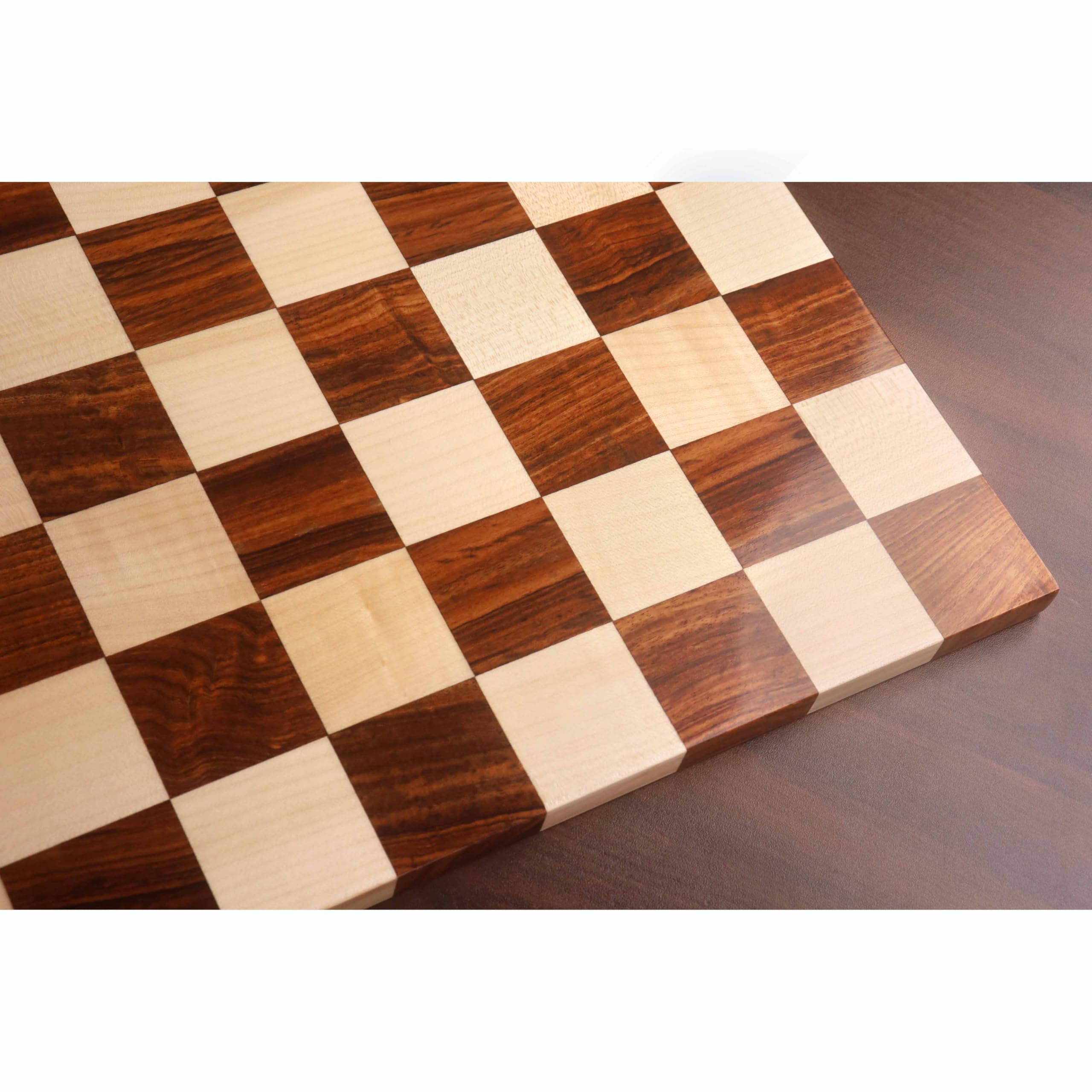 Borderless legno duro End Grain Scacchiera - Palissandro dorato & Acero quadrato 50 mm ……