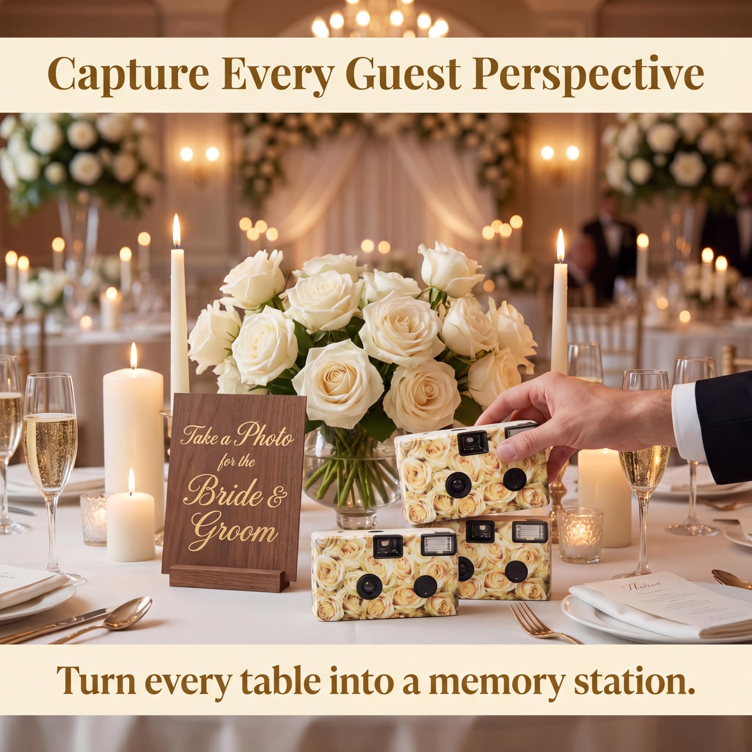 Lot de 12 appareils photo jetables en vrac pour mariage, 34 mm à usage unique avec flash, pour réceptions de mariage, fête prénatale, anniversaire, voyage, camping, fête (rose jaune)