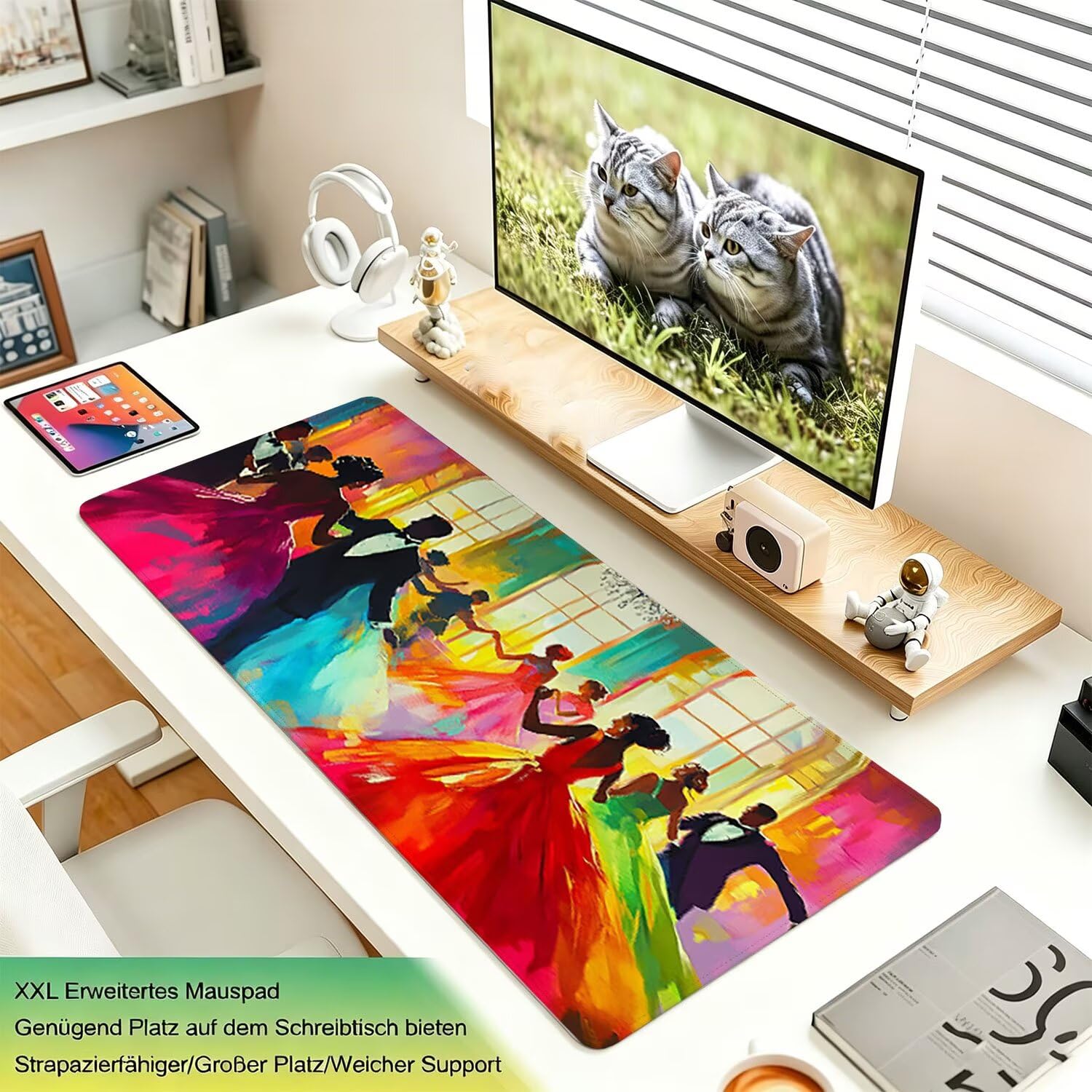 Podkładka pod mysz XXL 1200 x 600 x 4 mm, duża podkładka na biurko Retro Kobieta-2 0x0-168
