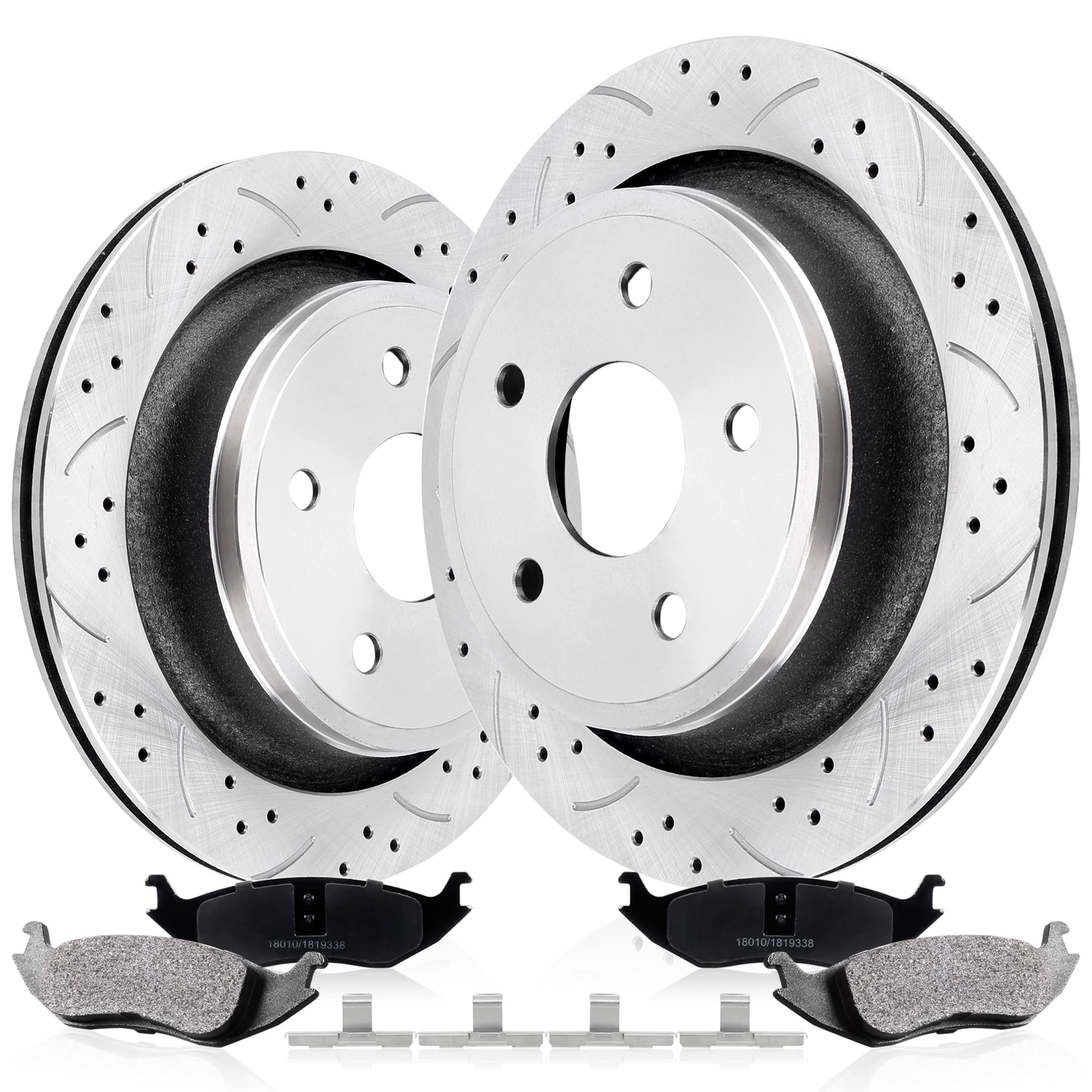 Photo 1 of UNITHUB Rear Brake Rotors and Ceramic Pads Kit