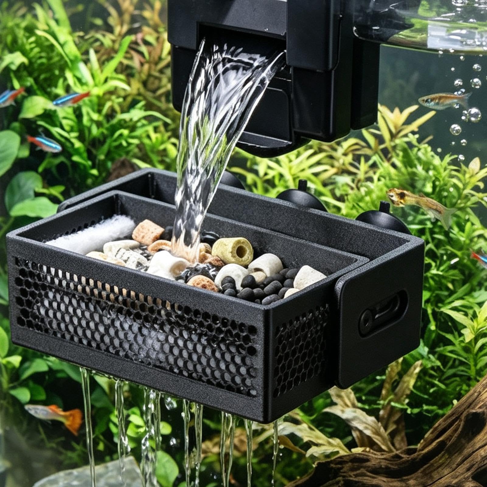 Filtr do akwarium przegroda wisząca na filtrze uniwersalny spowalniający