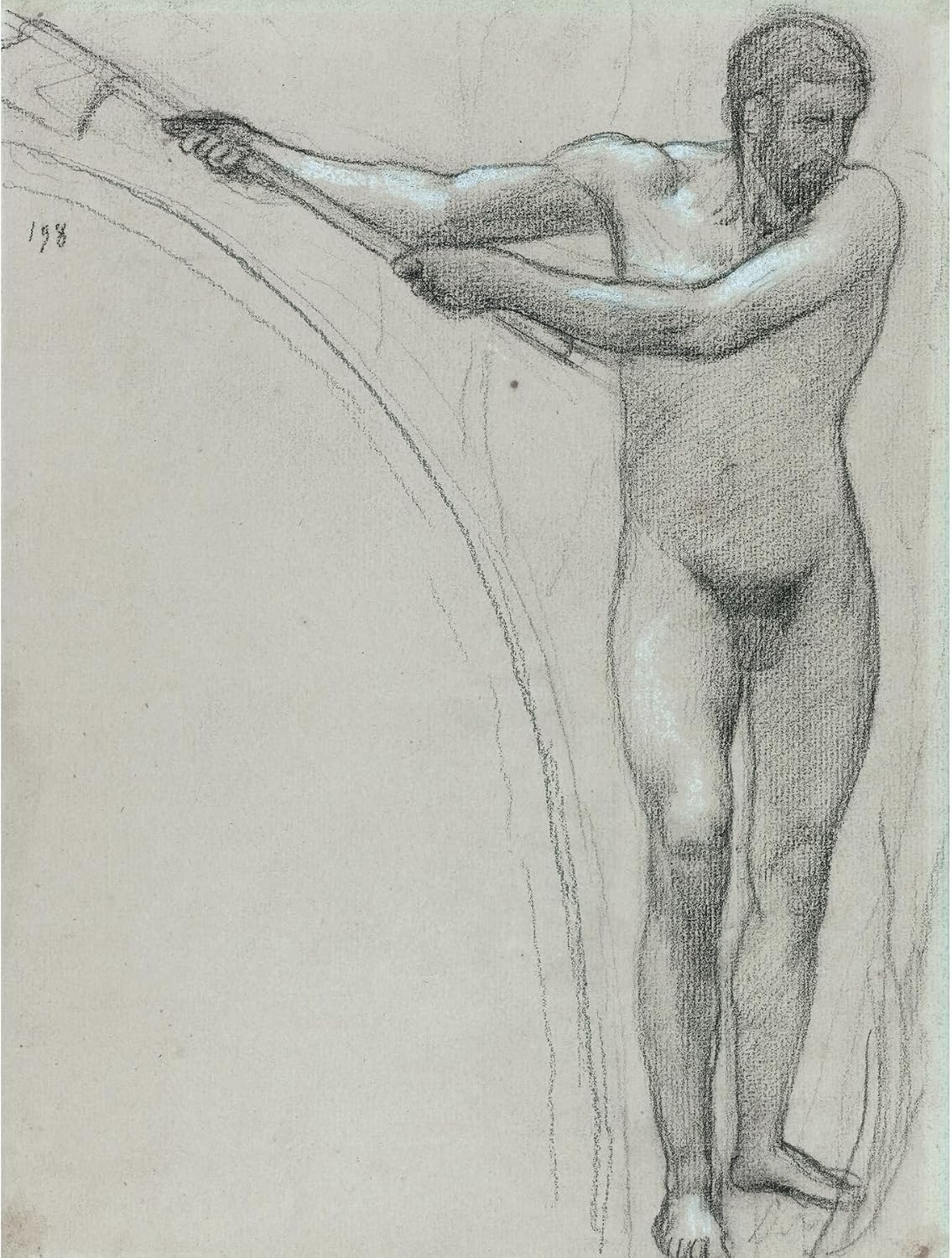ArtDirect Standing Man, Brandishing an Axe (1887-1892) Unframed Art Print Giclee Poster by Pierre Puvis de Chavannes - Ready for Framing with Customization Sizes 8x10, 11x14, 15x20, 24x32, 36x48 and 45x60 inches