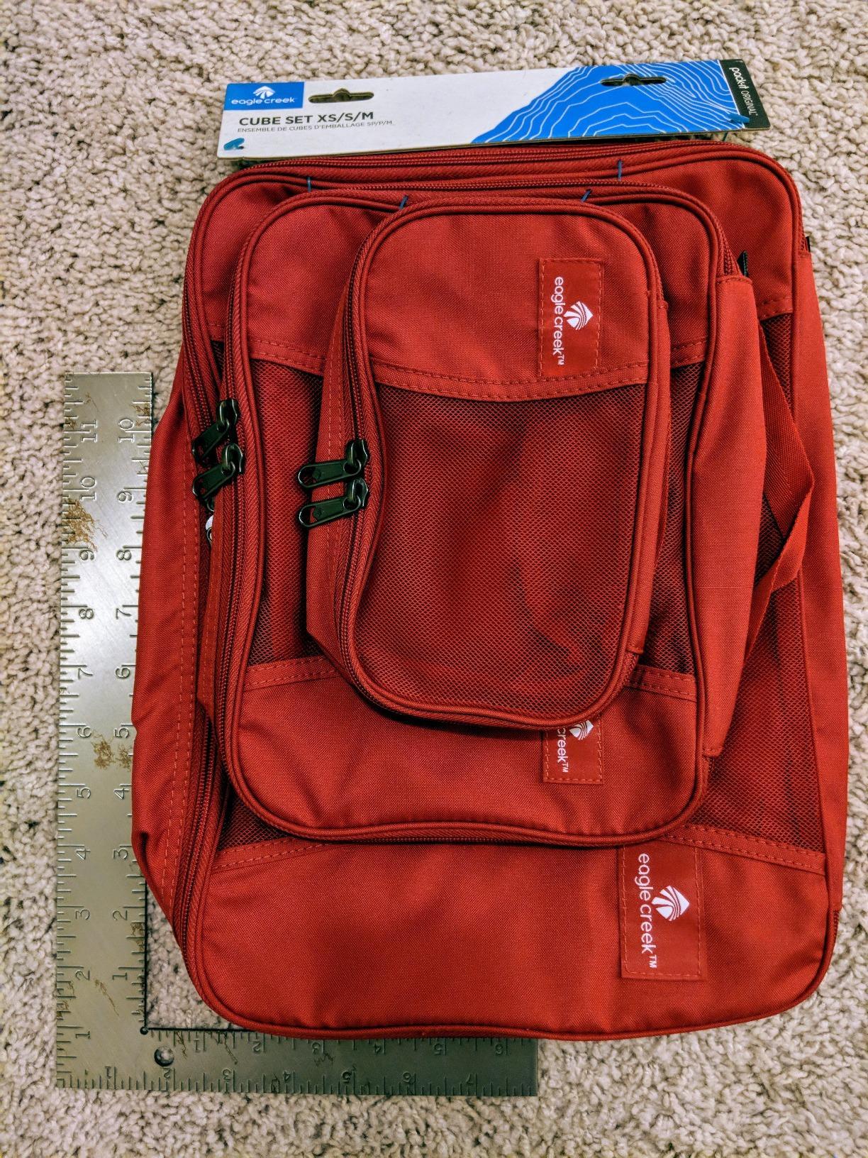 Good quality and fairly lightweight. An organized traveler's dream