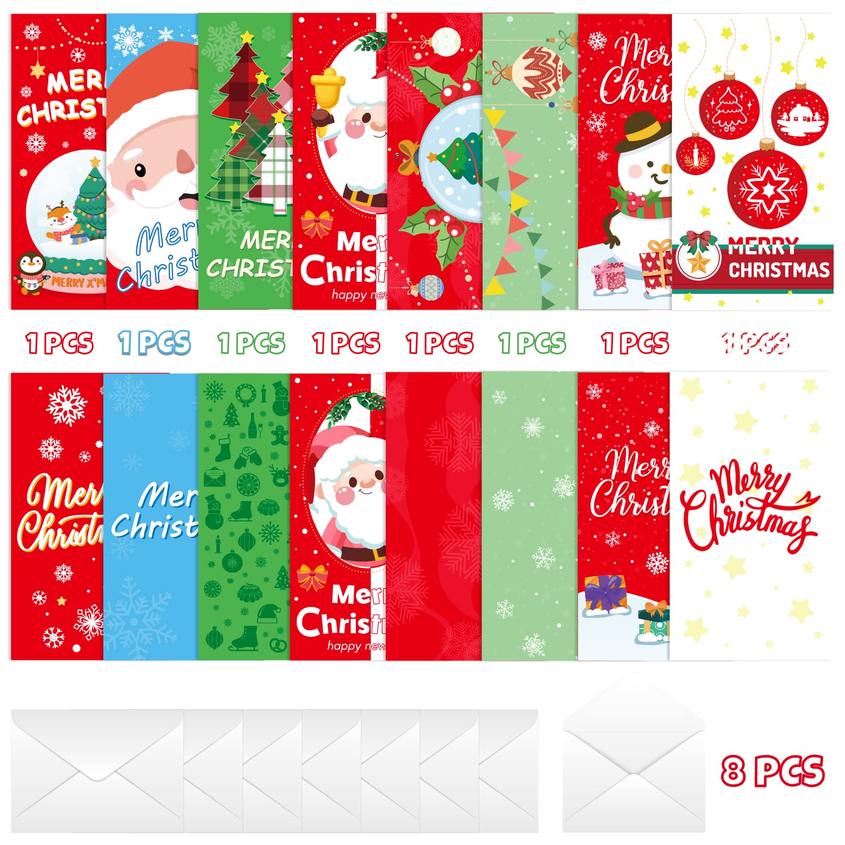 Wlulu Christmas Money Wallets for Cash Gifts Xmas with Envelopes Money Wallets for Xmas Gift Card Envelopes Christmas Money Wallets for Cash Gifts - Image 2