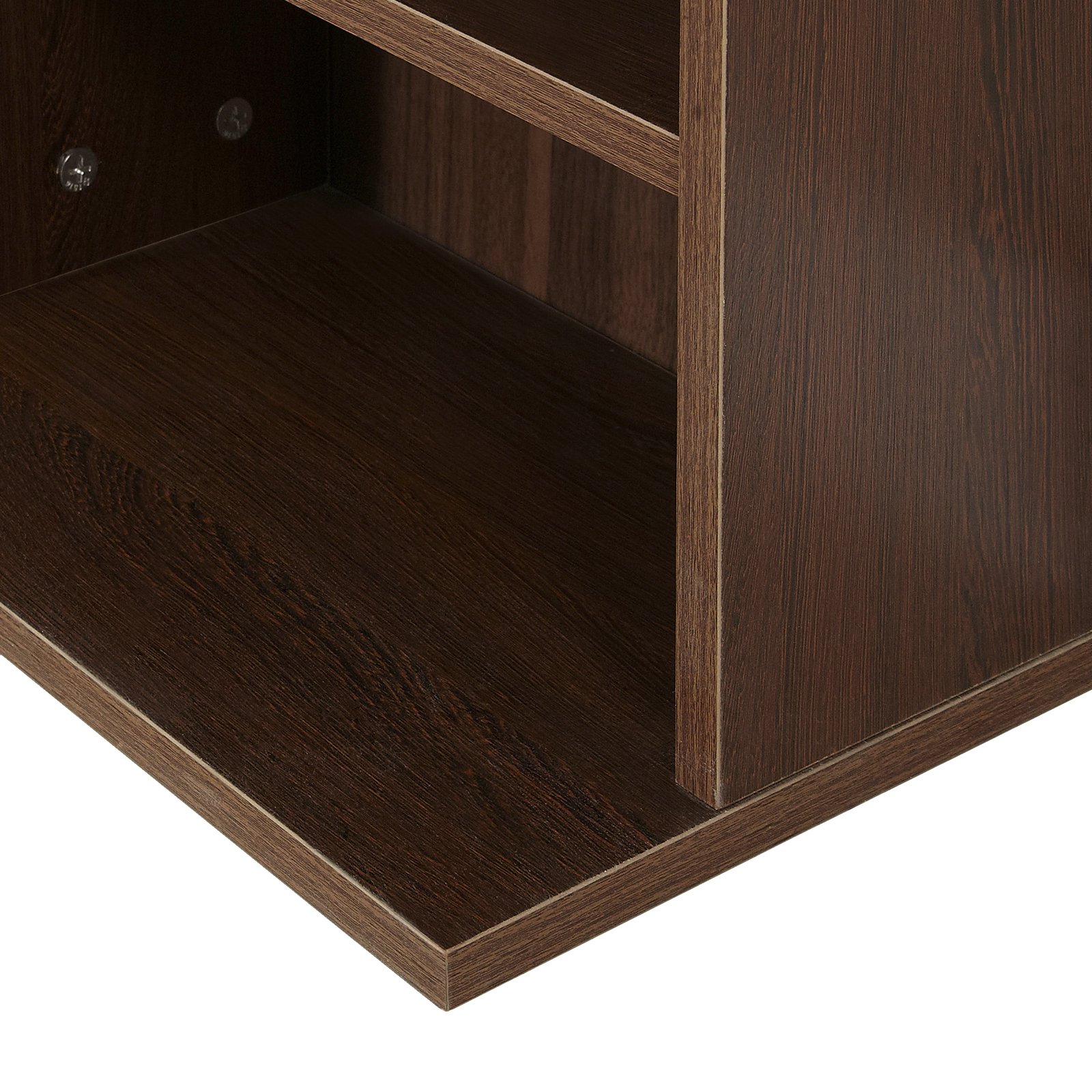 HOMCOM Mobile Porta CD con Ripiani Regolabili, Scaffale Porta 1116CD/528DVD Salvaspazio in Legno, Mobile Portacd con 36 Scomparti, per Soggiorno, Camera da Letto, Ufficio, 102x23.5x195 cm, Marrone