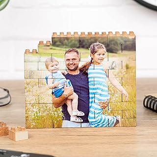 Comprar Wanapix | Puzzle Block Personalizado de Madera | Bloques de Construcción Personalizado con Foto y Texto | Compatible con Grandes Marcas del Mercado | Regalo Original | 49 Piezas |13 x 11cm