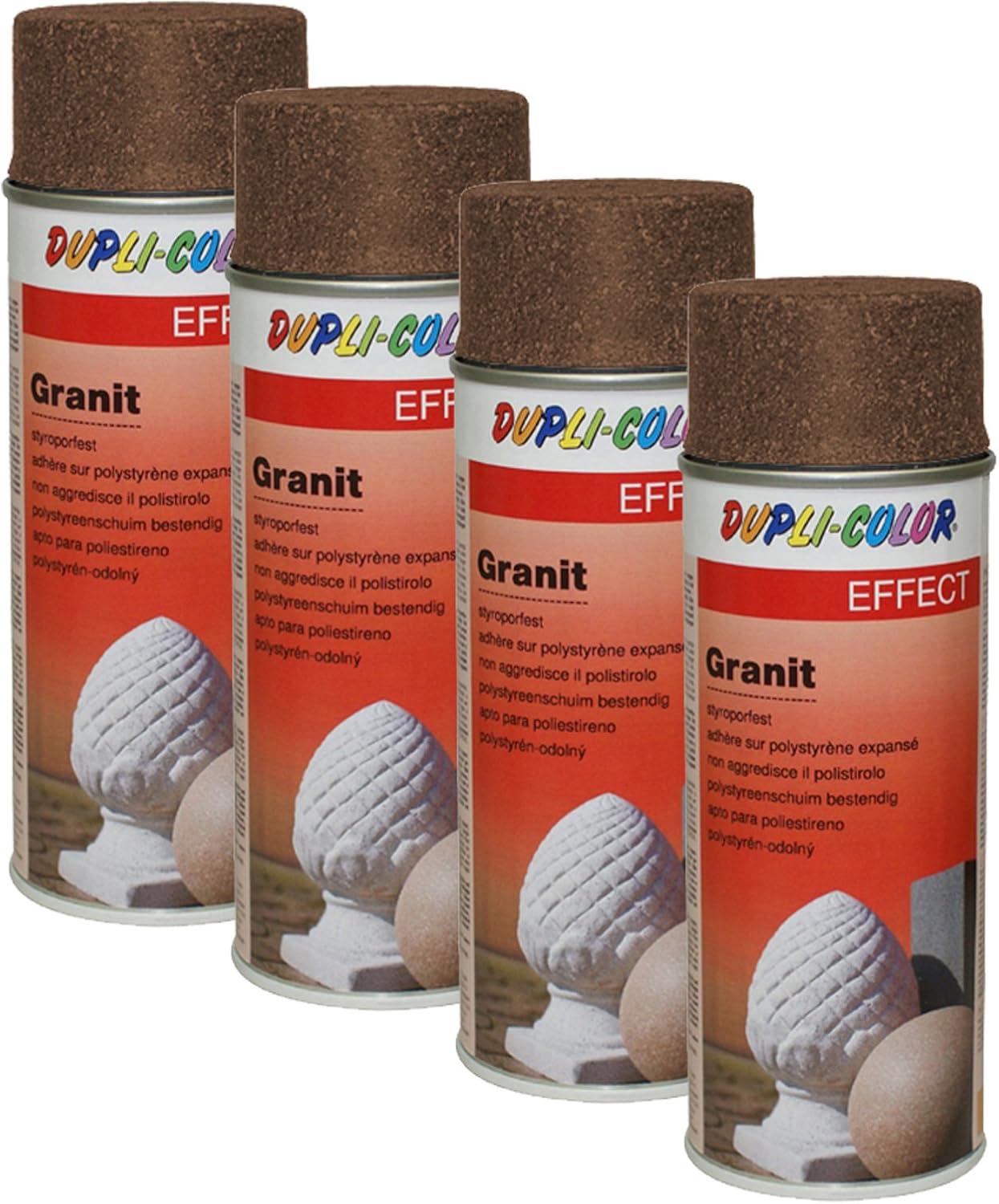 4x DUPLI COLOR GRANIT EFFEKT SPRAY BRAUN BASTELN LACKIERUNG INNEN UND