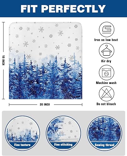 Miniatura 6 de Paquete de 4 fundas para respaldo de silla de árbol de Navidad para sillas de comedor, lavables y extraíbles, protector de silla para boda, fiesta,