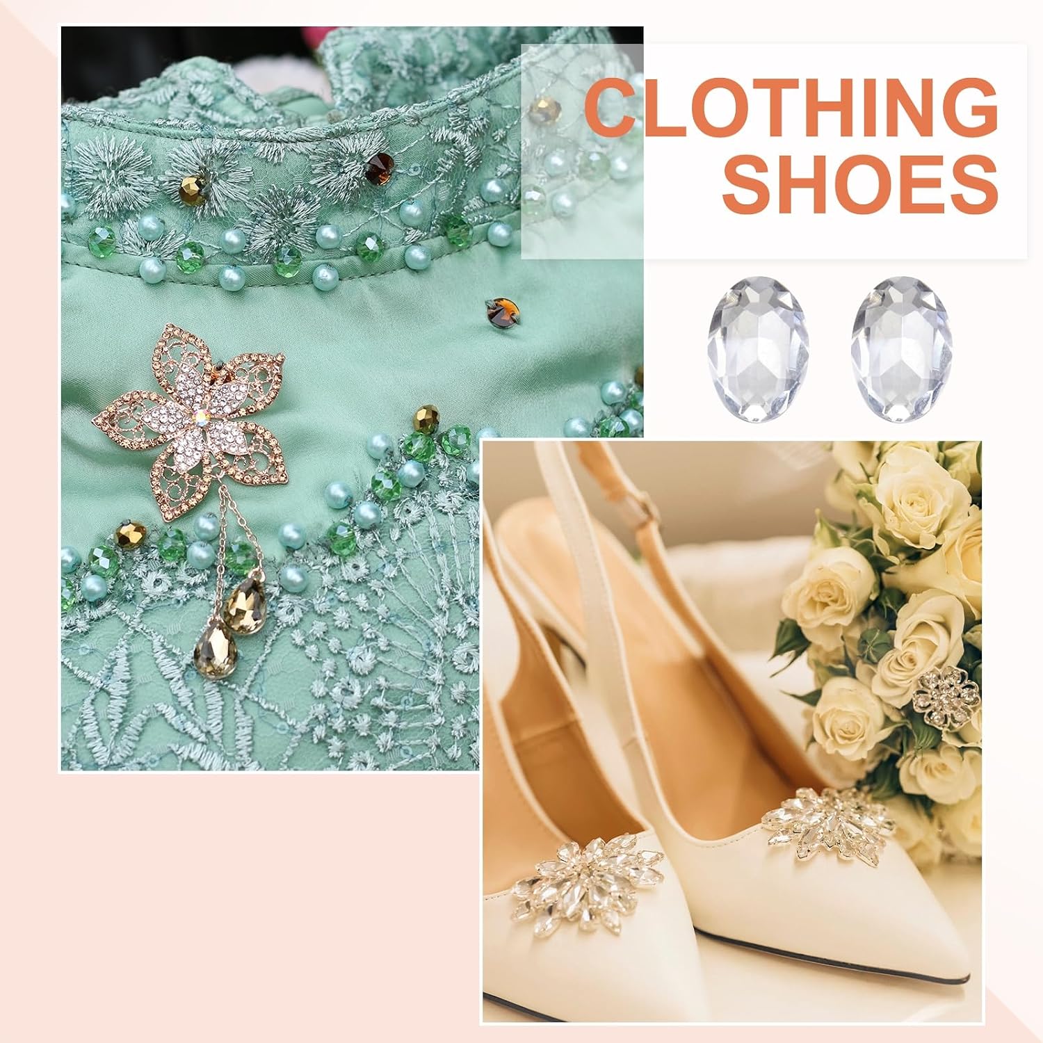 MECCANIXITY 15Pcs Oval Pointed Back Rhinestone, 8 x 12 mm Oval Faceted Glass Rhinestone Gems Pointed Back Faceted Glass Beads for Jewelry Making DIY Crafts Shoes Crystal, Starry Blue