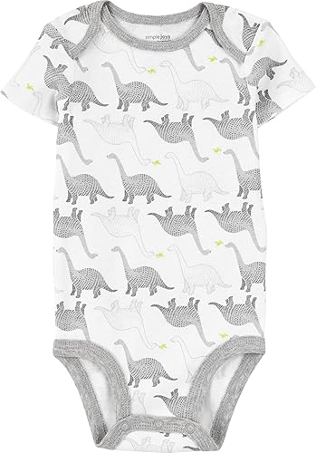 Vista 2 de Simple Joys by Carter's - Bodis de manga corta para bebé, paquete de 6