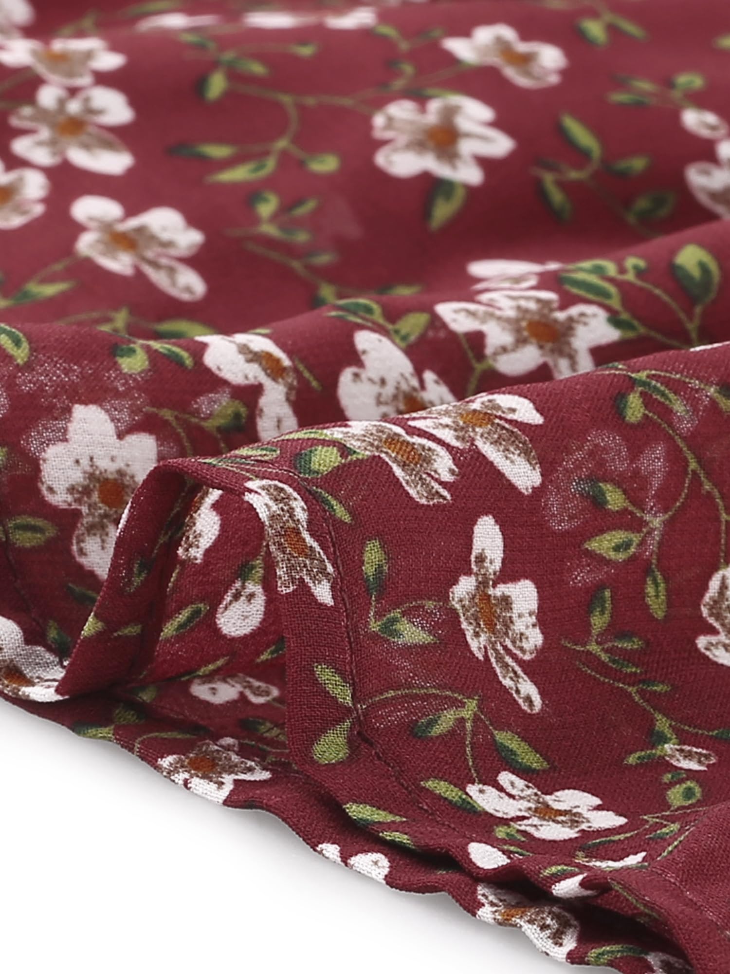 Allegra K Donna Gonna Longuette Trapezio Fiori Elastico Vita