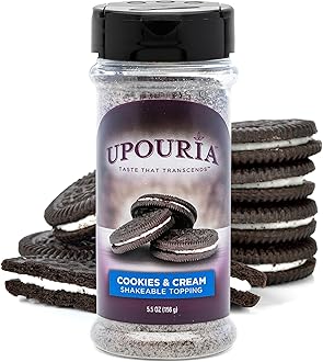 Upouria Cookies & Cream Coffee Topper, Vegan, Rich Flavor Enhancer for Coffee, Hot Chocolate, Ice Cream, 5.5oz