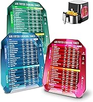 Vista 1 de Juego de hojas magnéticas para freidora de aire, tabla de tiempos de cocción de freidora de aire instantáneo, accesorios para freidora de aire, hoja