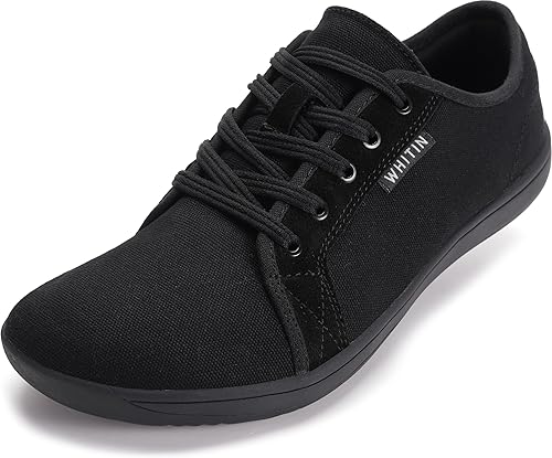 WHITIN Zapatos descalzos de lona para hombre puntera ancha Suela sin caída