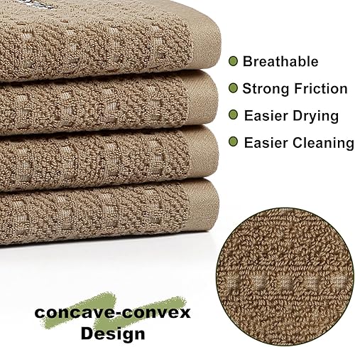 Miniatura 6 de SALAS Toallas de cocina para cocina, toallas de mano de algodón a granel, paños de cocina a cuadros de 390 GMS para secar platos con lazo para 4