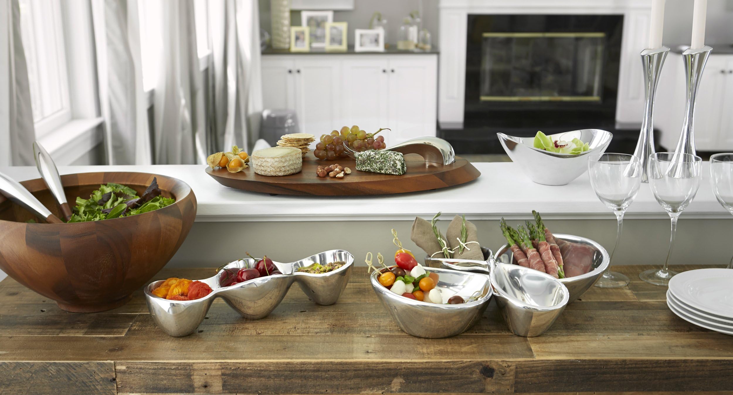 Amazon.com | Nambé Triple Condiment Server – Alloy Trio Dish for