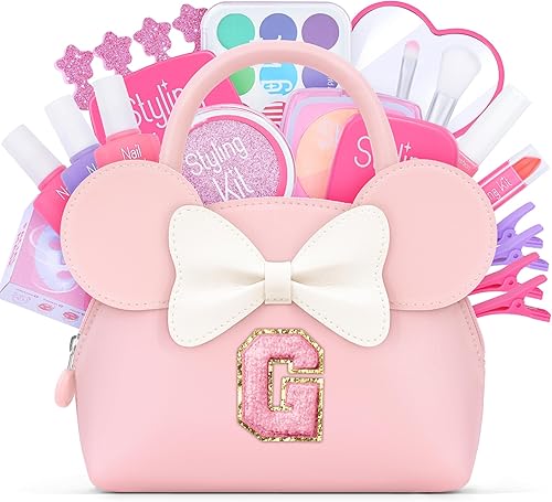 Miniatura 17 de Kit de Maquillaje de Juguete para Niños Pequeños - 21 Piezas de Juguetes de Maquillaje con Bolso Inicial para Niños Pequeños - Regalos de Cumpleaños
