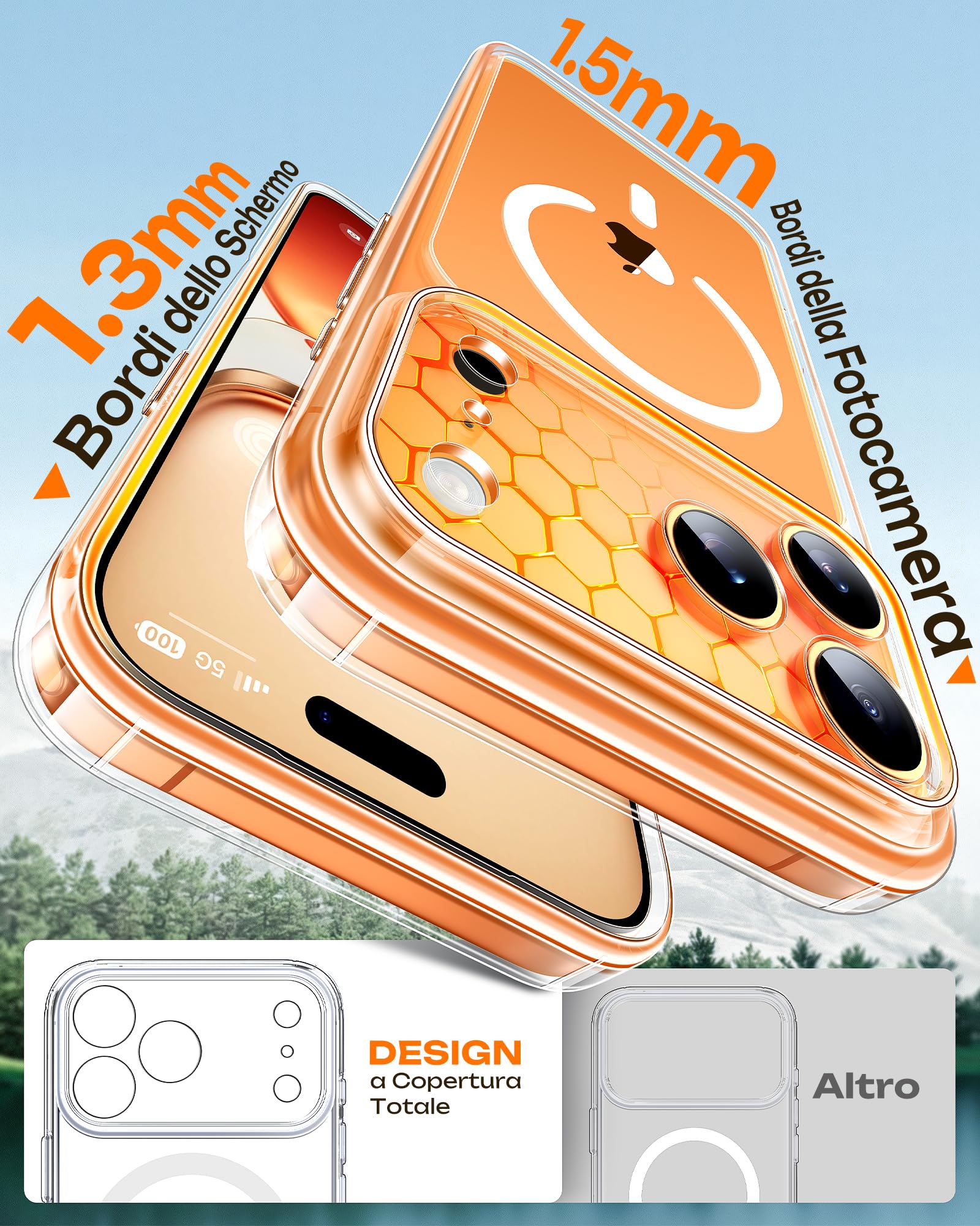 TOCOL Cover Magnetica per iPhone 17 Pro Max 6,9 Pollic, Compatibile con MagSafe, Protezione Fotocamera Integrata, Senza Ingiallimento, Trasparente