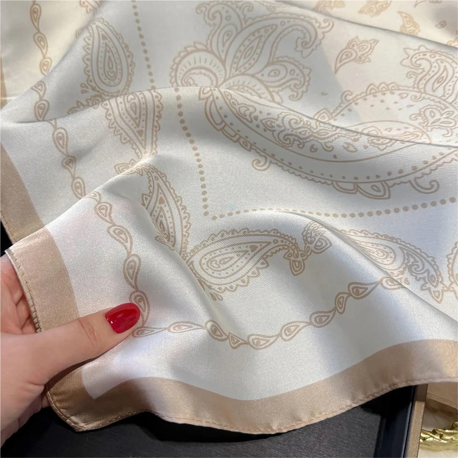 Bufanda para la cabeza, bufandas de moda para mujer, 1 unidad, 70 x 70 cm, bufanda cuadrada con estampado de seda, pañuelo decorativo para el cuello